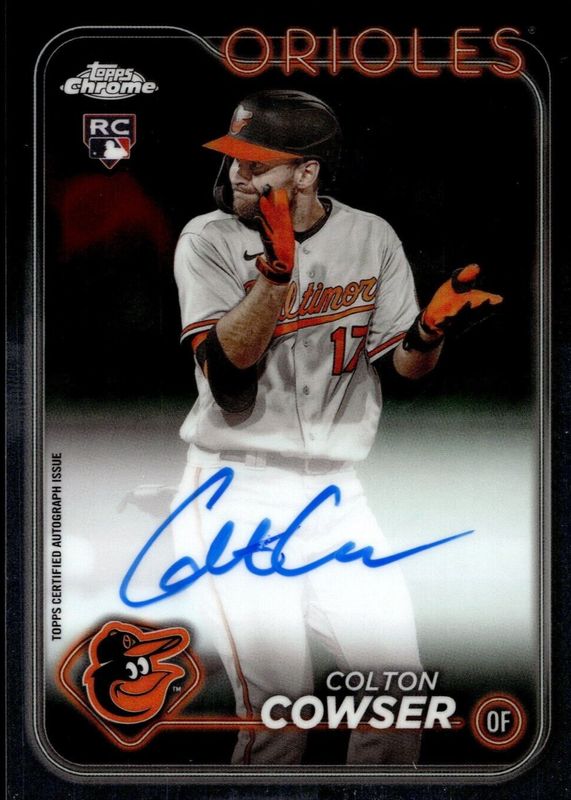 Colton Cowser 2024 Topps Chrome #RA-CC Rookie Autographs PSA 10