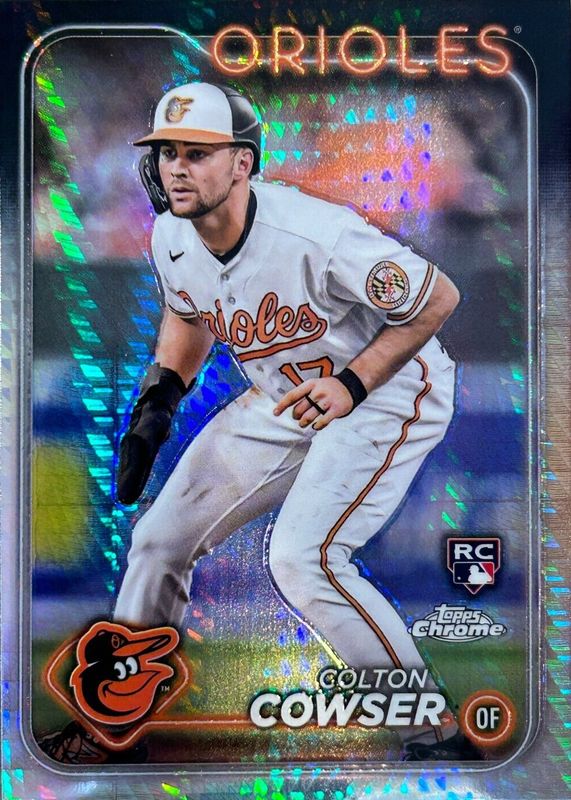 Colton Cowser 2024 Topps Chrome #278 Prism Refractor Rookie PSA 10