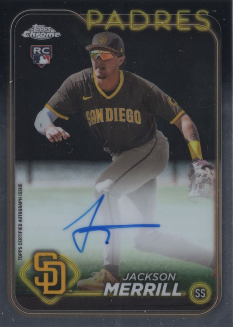 Jackson Merrill 2024 Topps Chrome #RA-JME Rookie Autographs