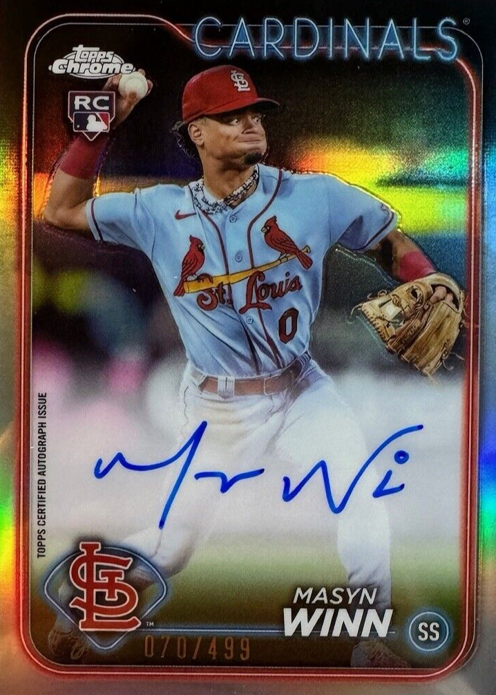 Masyn Winn 2024 Topps Chrome #RA-MW Rookie Autographs - Refractor