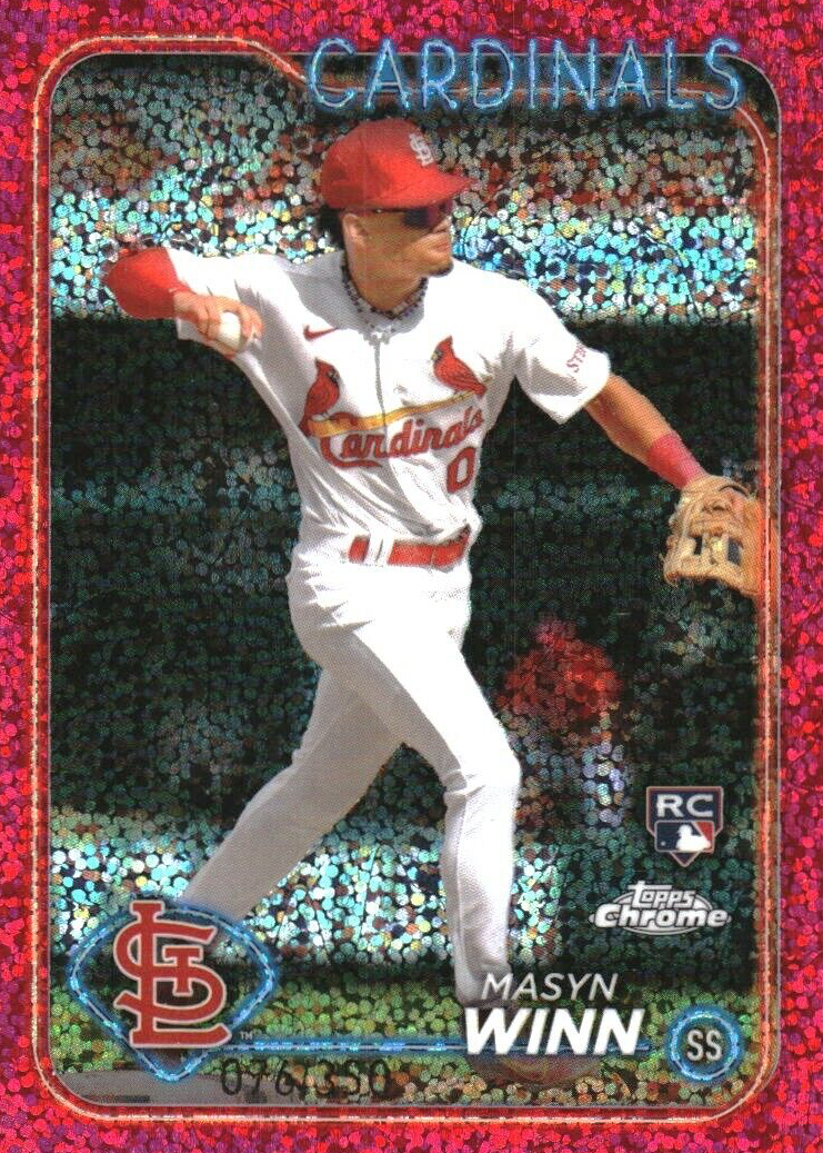 Masyn Winn 2024 Topps Chrome #189 Magenta Speckle Refractor /350 