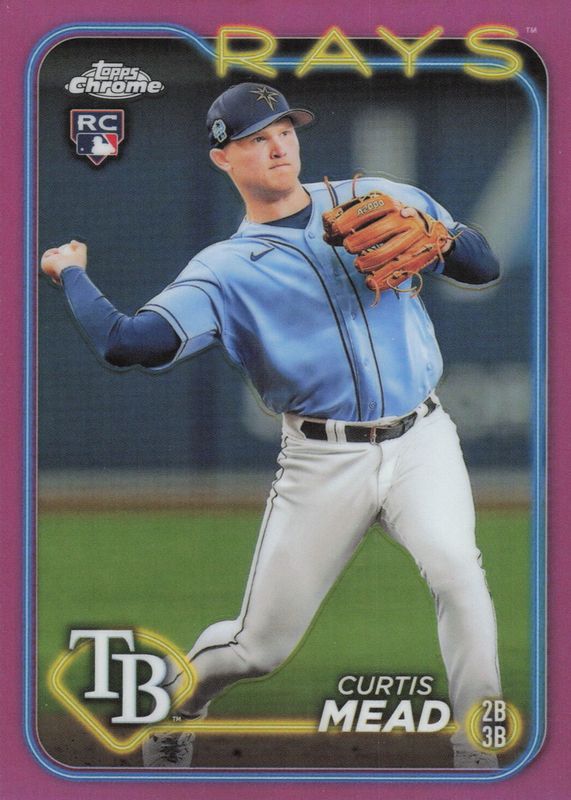 Curtis Mead 2024 Topps Chrome #209 Pink Refractor Rookie PSA 10