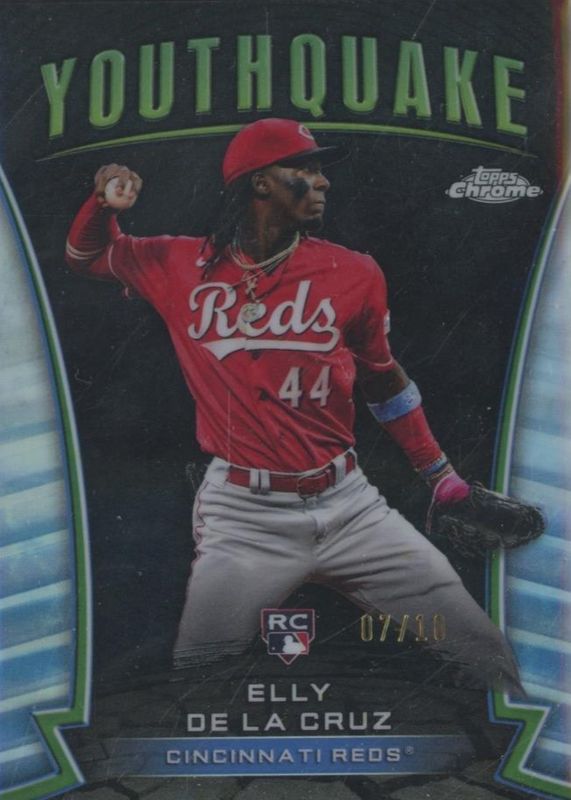 Elly De La Cruz 2024 Topps Chrome #YQ-1 Youthquake - Black Refractor /10 Rookie SGC 9