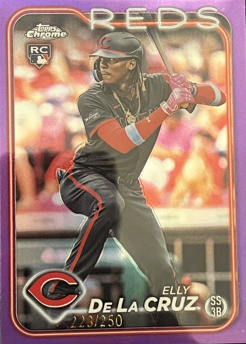 Elly De La Cruz 2024 Topps Chrome #44 Purple Refractor /250 Price
