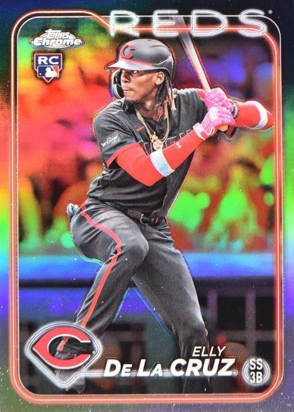 Elly De La Cruz Rookie Card AQUA LAVA REFRACTOR #44 ELLY DE LA