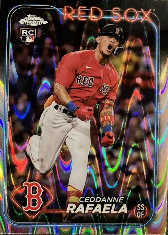 Ceddanne Rafaela 2024 Topps Chrome #118 RayWave Refractor Rookie RAW