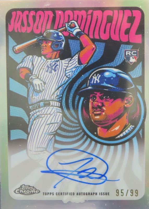 Jasson Dominguez 2024 Topps Chrome #UVA-JAD Ultraviolet All-Stars Autographs /99 Rookie SGC 10