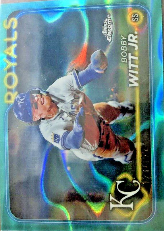 Bobby Witt Jr. 2024 Topps Chrome #120 Aqua Lava Refractor /199 SGC 9.5