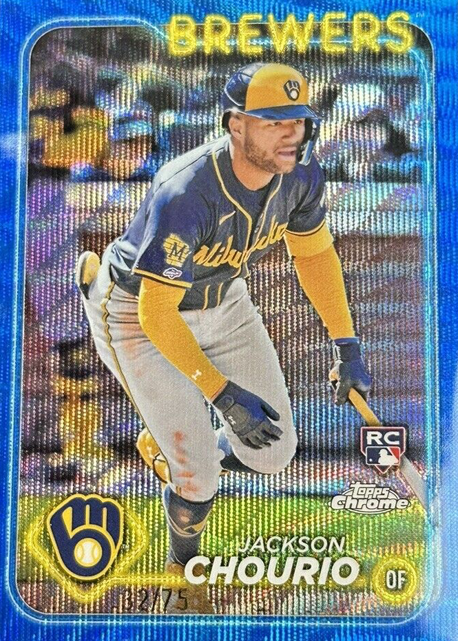 スペシャル特典 Jackson Chourio Refractor Wave Blue #161 Chrome Topps 2024 少年漫画