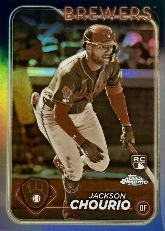 Jackson Chourio 2024 Topps Chrome #161 Sepia Refractor Rookie BGS 9.5