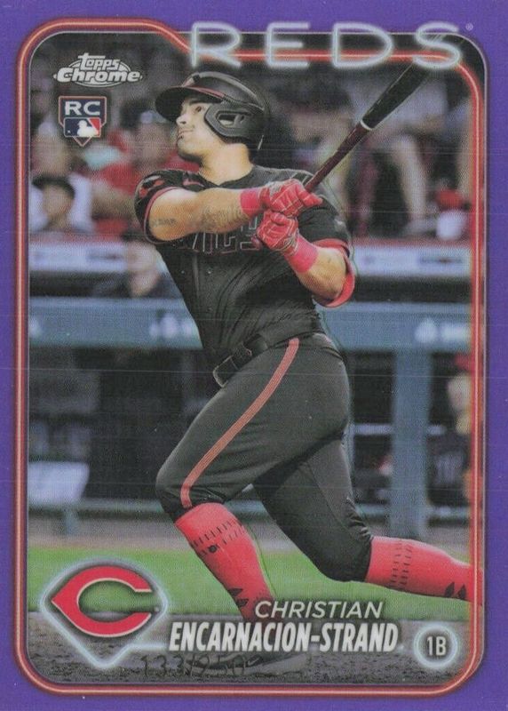 Christian Encarnacion-Strand 2024 Topps Chrome #65 Purple Refractor /250 Rookie SGC 9.5