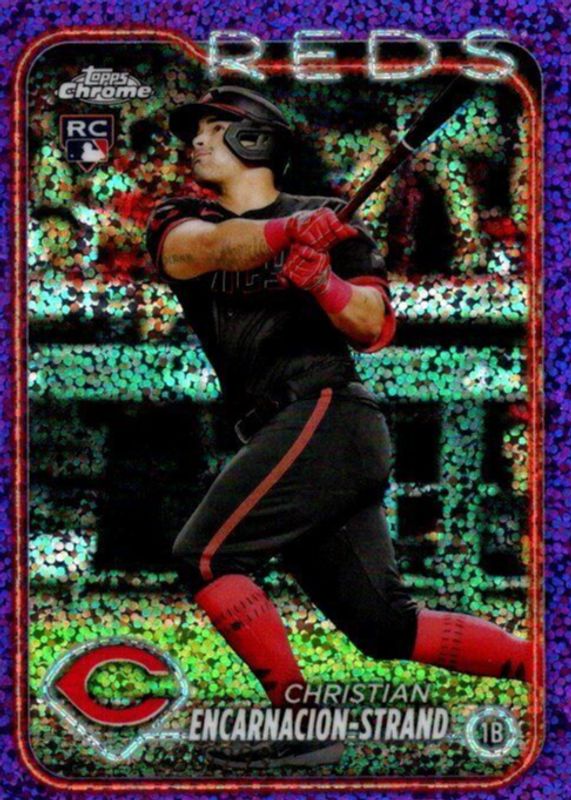 Christian Encarnacion-Strand 2024 Topps Chrome #65 Purple Speckle Refractor /299 Rookie SGC 9.5