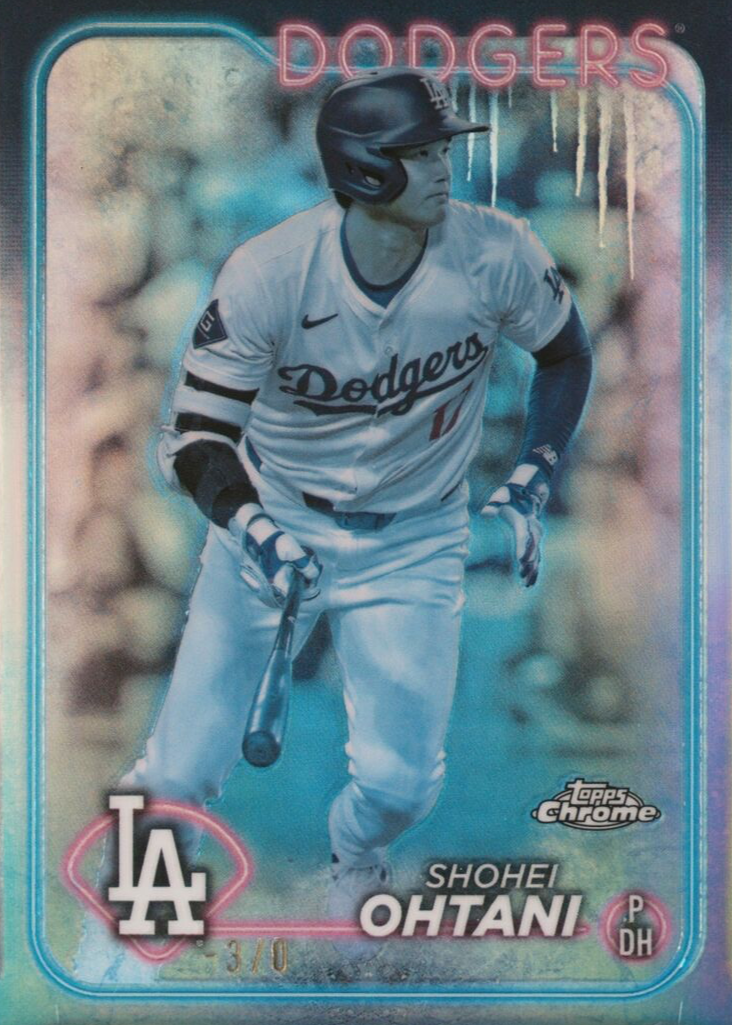 Shohei Ohtani 2024 Topps Chrome #1 Frozenfractor /-5 Price Guide