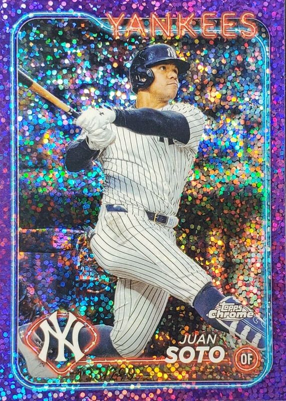 Juan Soto 2024 Topps Chrome #150 Purple Speckle Refractor /299 BGS 9.5