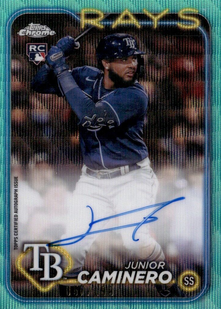 Junior Caminero 2024 Topps Chrome #RA-JCA Rookie Autographs