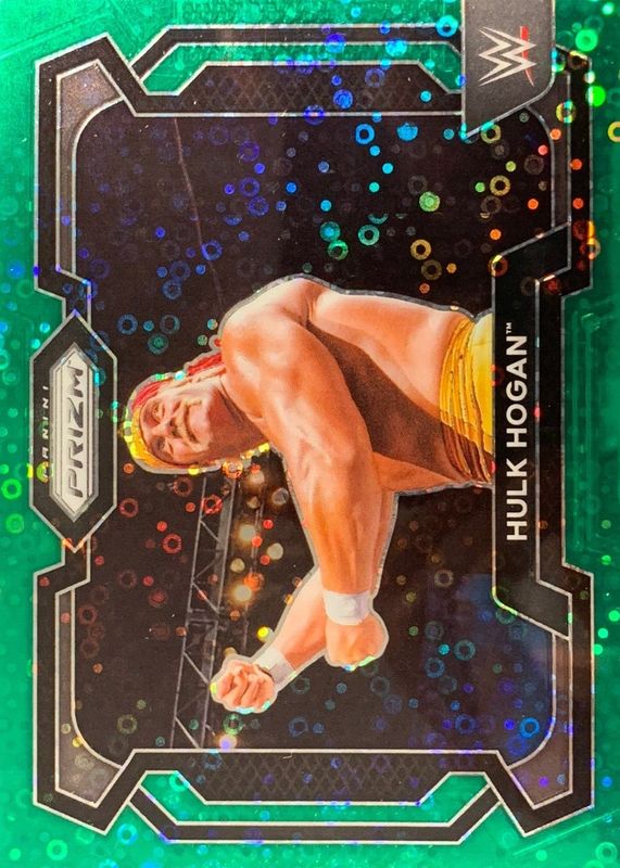 Hulk Hogan 2024 Prizm WWE #70 Under Card Green /49 PSA 10