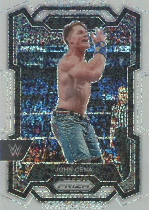 John Cena 2024 Prizm WWE #156 White Sparkle /(SSP) SGC 10