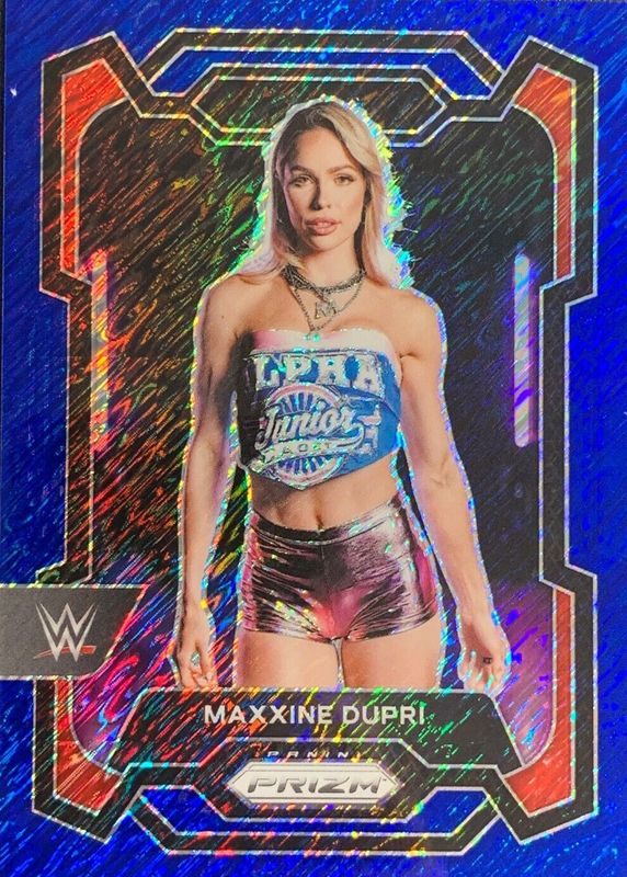 Maxxine Dupri 2024 Prizm WWE #129 Blue Shimmer /11 PSA 10