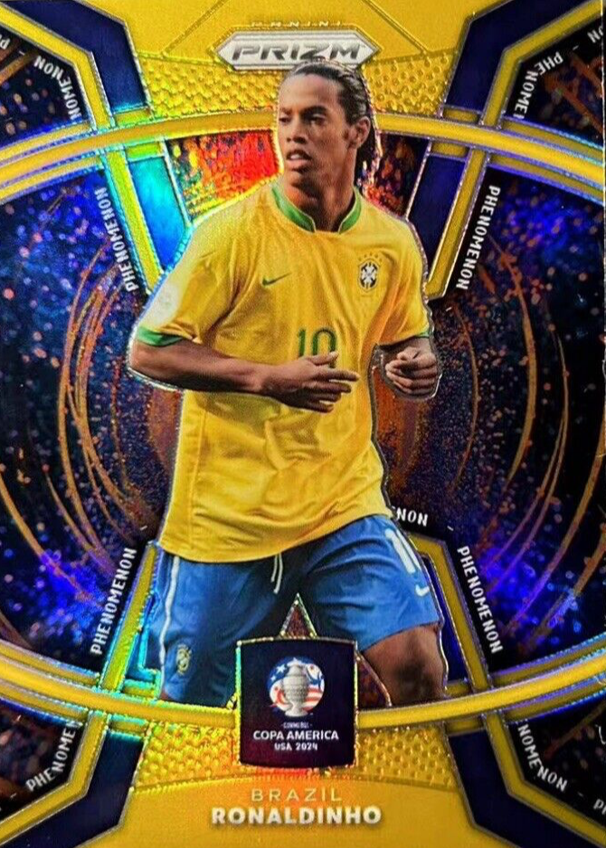ronaldinho limited edition card World Trading Cards FC Barcelona Topps The Lost Rookie Football Cards Football Cards Magnetic Case Extra Protective Cover Toys Two of Brazil's deadliest ever