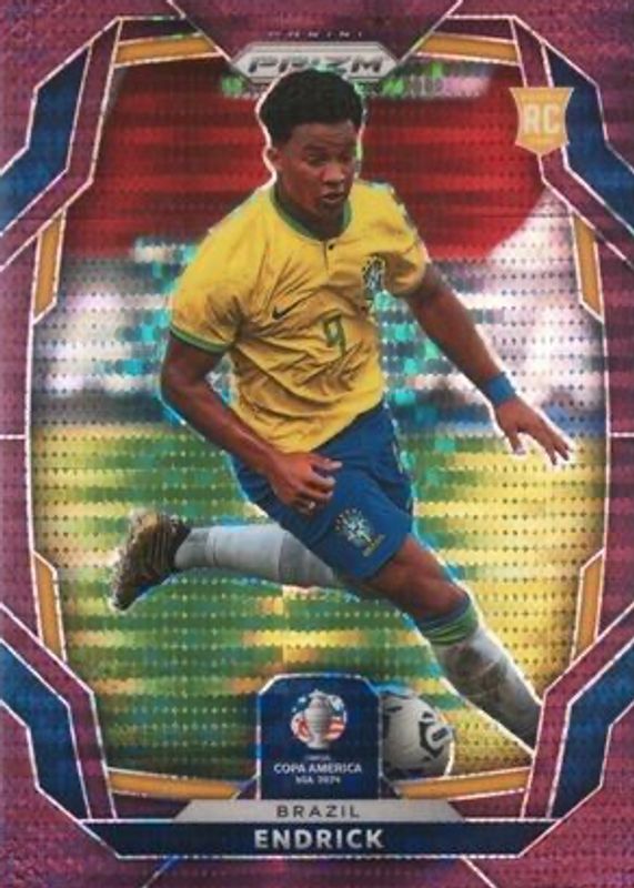 Endrick 2024 Prizm Copa America #24 Purple Pulsar /49 RAW