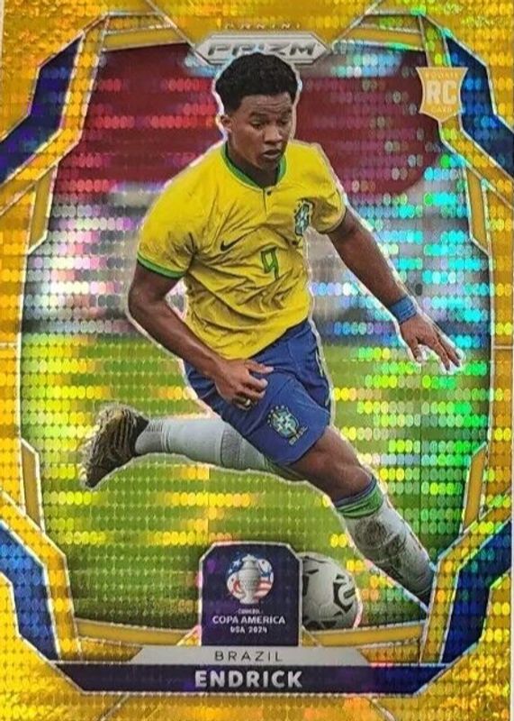 Endrick 2024 Prizm Copa America #24 Gold Pulsar /10 RAW