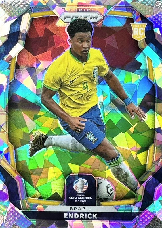 Endrick 2024 Prizm Copa America #24 Ice PSA 8