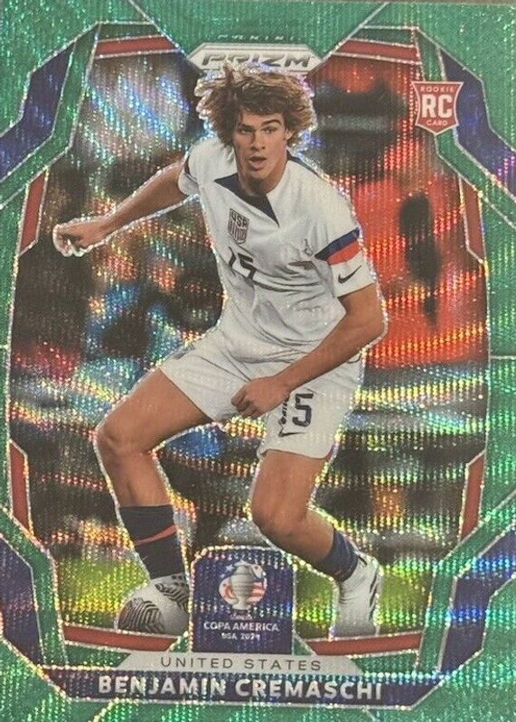 Benjamin Cremaschi 2024 Prizm Copa America #164 Green Wave Rookie SGC 9.5