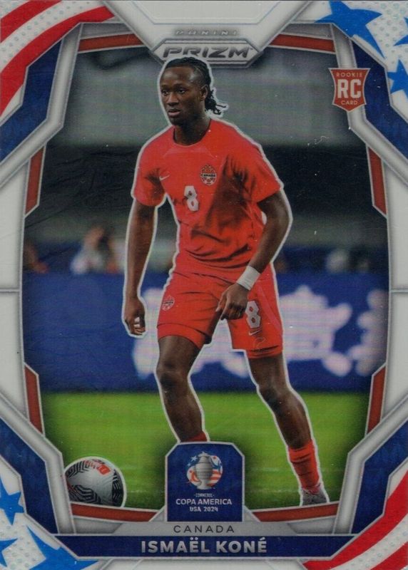 Ismael Kone 2024 Prizm Copa America #173 Stars & Stripes /24 Rookie PSA 10