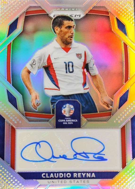 Claudio Reyna 2024 Prizm Copa America #S-CR Signatures - Silver (/25) SGC 9