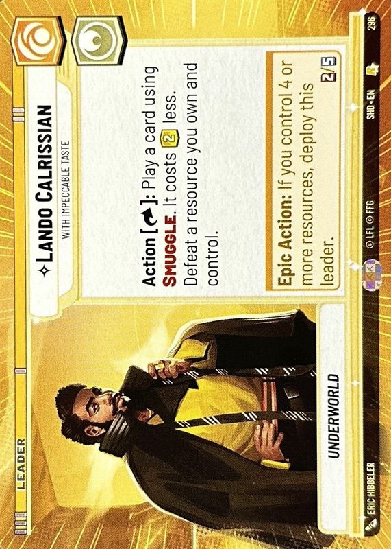 Lando Calrissian - With Impeccable Taste 2024 Shadows of the Galaxy #296 Hyperspace RAW