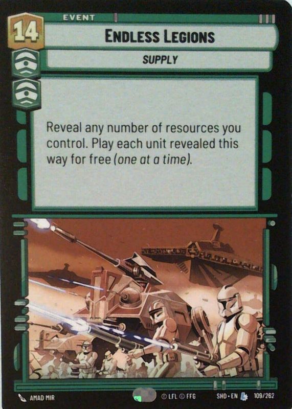 Endless Legions 2024 Shadows of the Galaxy #109 Base RAW