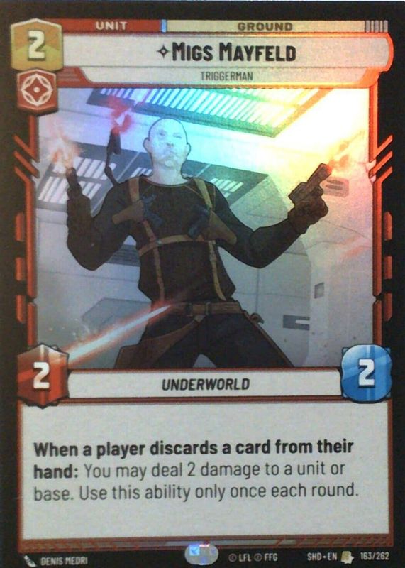 Migs Mayfeld 2024 Shadows of the Galaxy #163 Foil RAW