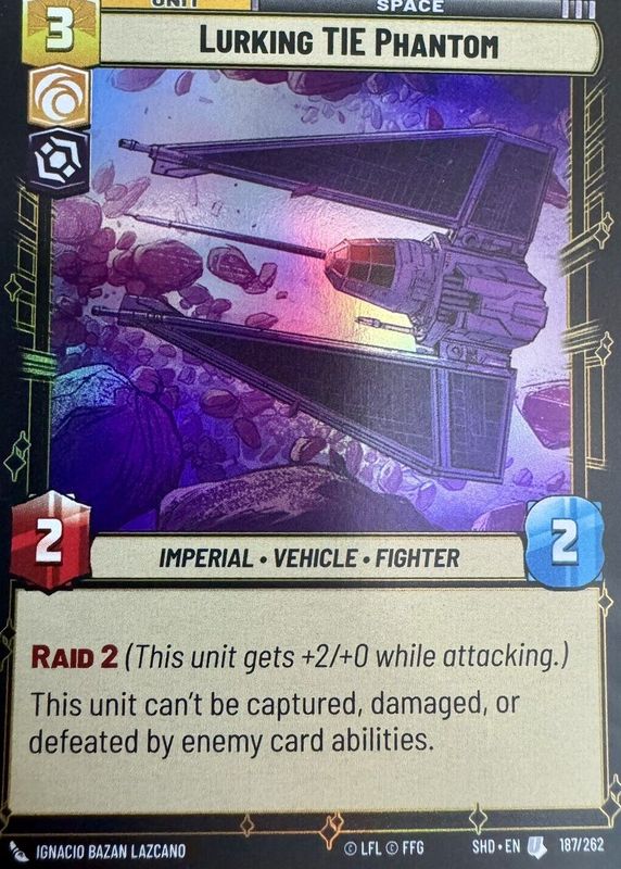 Lurking TIE Phantom 2024 Shadows of the Galaxy #187 Foil RAW