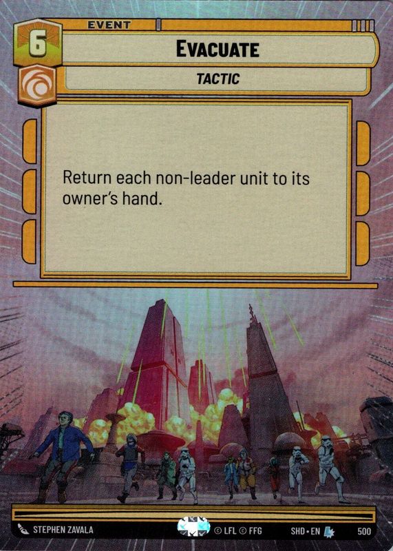 Evacuate 2024 Shadows of the Galaxy #500 Hyperspace Foil RAW
