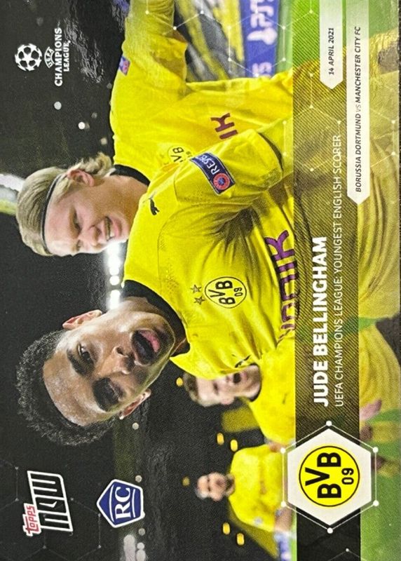 Jude Bellingham 2020 Topps Now UEFA Champions League #65 Base (Print Run: 41,113) Rookie RAW