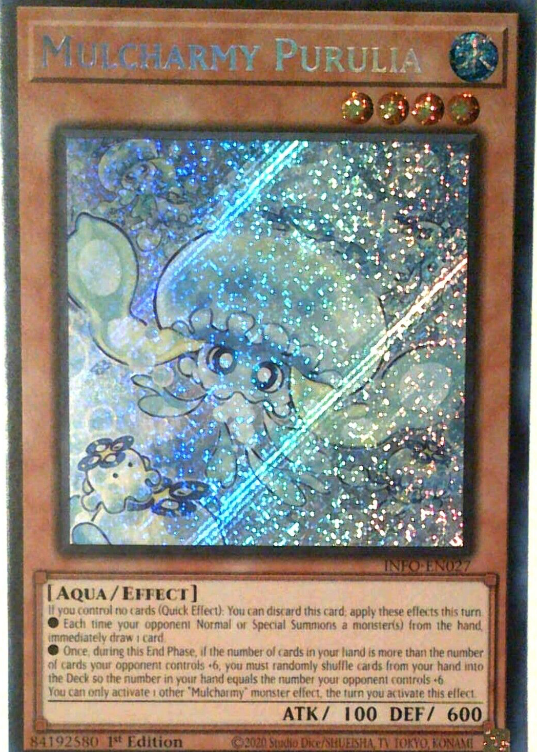 遊戯王 INFO-EN027 マルチャミー・プルリア Mulcharmy Purulia  (英語版 1st Edition シークレットレア) The Infinite Forbidden Mulcharmy Purulia INFO-EN027 The Infinite Forbidden 1st