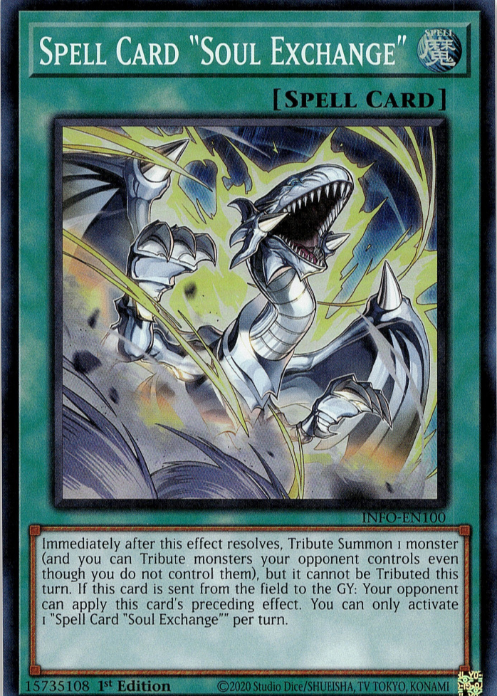 Spell Card "Soul Exchange" 2024 The Infinite Forbidden #INFO-EN100 1st  Edition Super Rare Price Guide - Sports Card Investor
