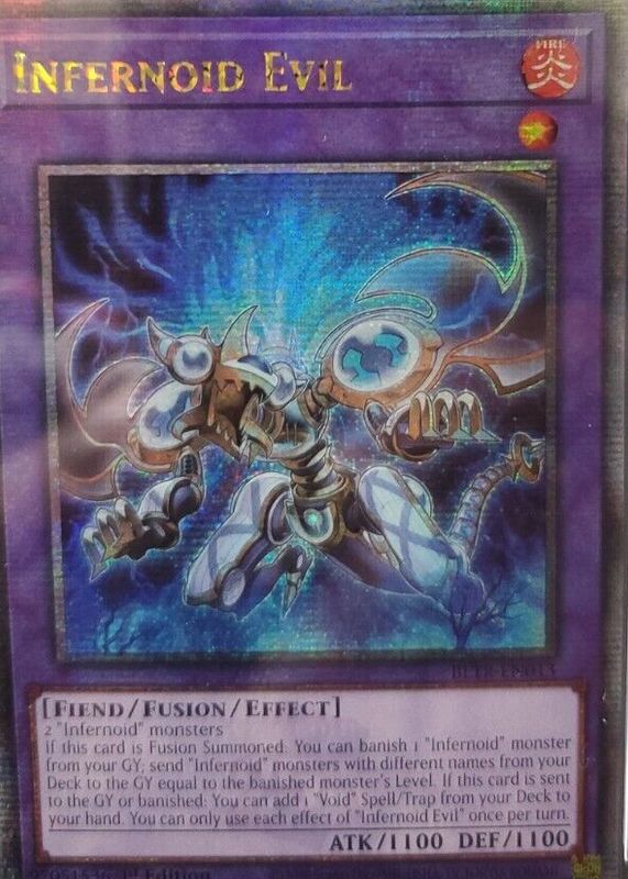 Infernoid Evil 2024 Battles of Legend: Terminal Revenge #BLTR-EN013 1st Edition Quarter Century Secret Rare BGS 8