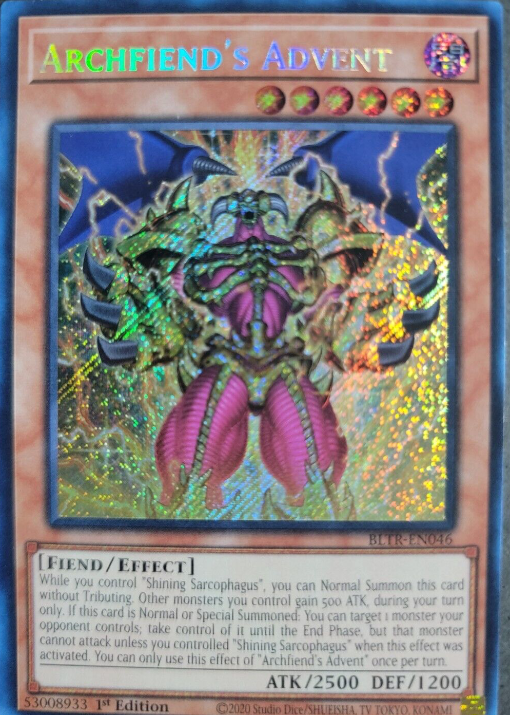 Archfiend's Advent 2024 Battles of Legend: Terminal Revenge #BLTR-EN046 1st  Edition Secret Rare Price Guide - Sports Card Investor