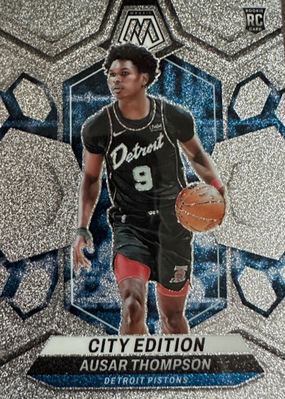 Ausar Thompson 2023 Mosaic #290 City Edition - Glitter /(SSP) Rookie PSA 10