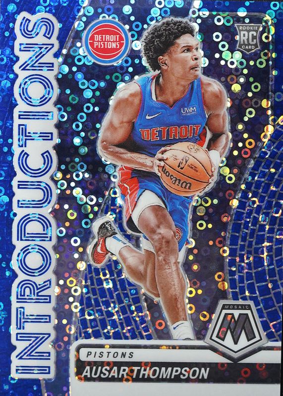 Ausar Thompson 2023 Mosaic #12 Introductions - Fast Break Blue /85 Rookie SGC 9