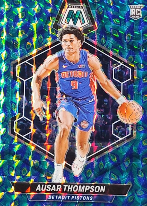Ausar Thompson 2023 Mosaic #226 Choice Peacock /(SSP) Rookie RAW