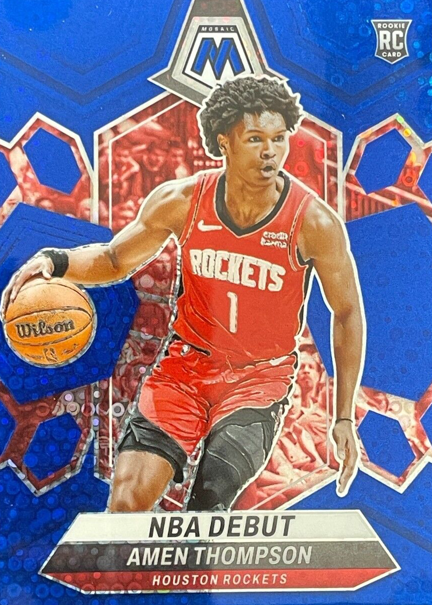 Amen Thompson 2023 Mosaic #269 NBA Debut - Fast Break Blue /85