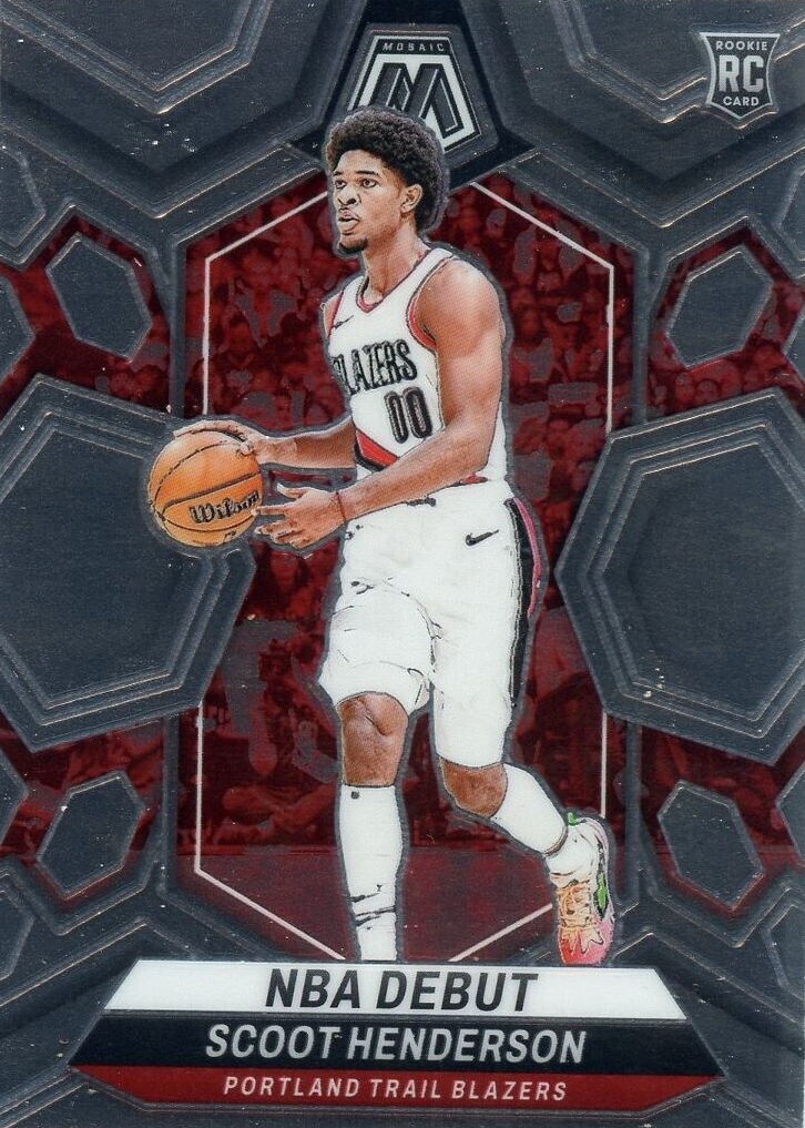 Scoot Henderson 2023 Mosaic #255 NBA Debut Price Guide