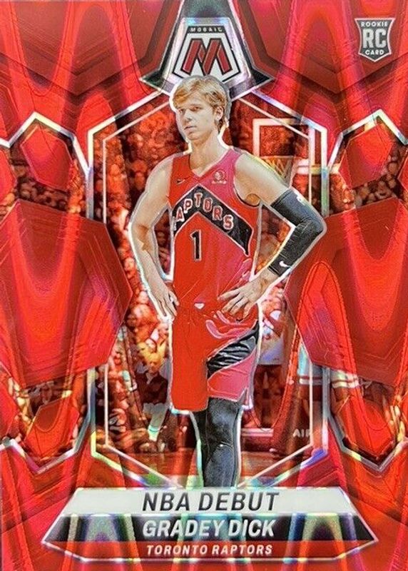 Gradey Dick 2023 Mosaic #260 NBA Debut - Red Seismic /299 Rookie RAW