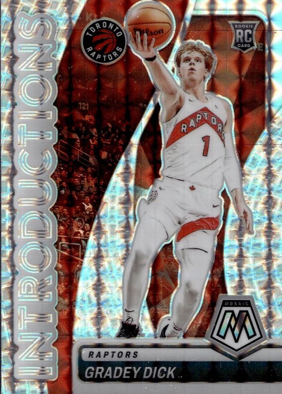 Gradey Dick 2023 Mosaic #6 Introductions - Mosaic Rookie PSA 10