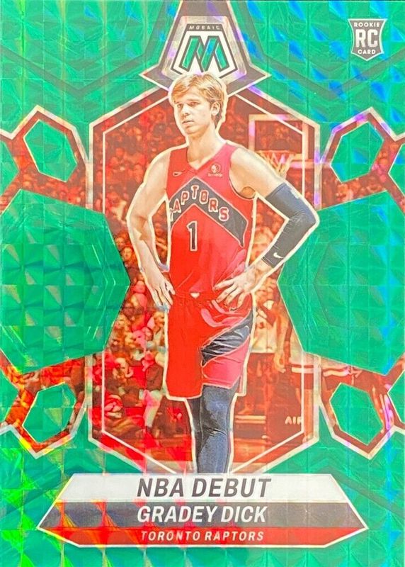 Gradey Dick 2023 Mosaic #260 NBA Debut - Green Rookie PSA 10