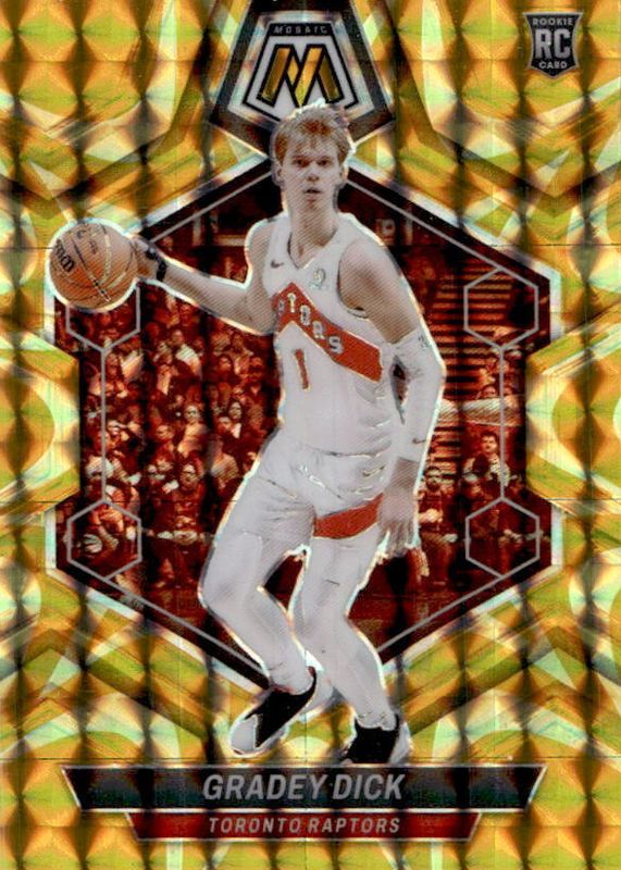 Gradey Dick 2023 Mosaic #239 Reactive Yellow Rookie RAW