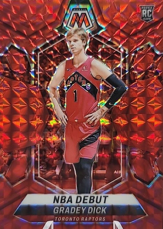 Gradey Dick 2023 Mosaic #260 NBA Debut - Red Rookie PSA 10