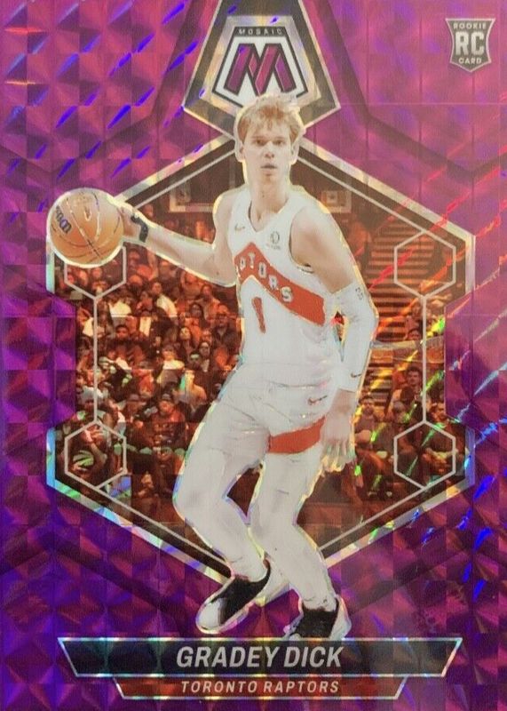 Gradey Dick 2023 Mosaic #239 Purple /99 Rookie RAW